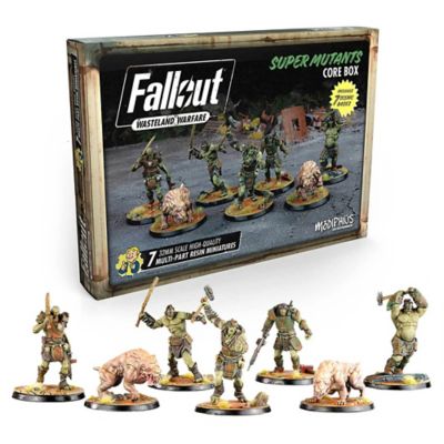 Modiphius Fallout Wasteland Warfare: Super Mutants Core Box (Updated) - 7 Unpainted Resin Miniatures, MUH051908