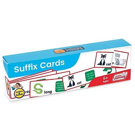 Junior Learning Suffix Flashcards: , the Science of Reading Supplementary Resource Flashcards