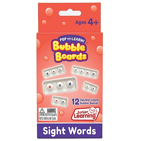 Junior Learning Sight Word Bubble Boards: Junior Learning Pop and Learn Game, JL712
