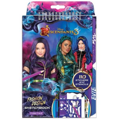 Disney Descendants 3: Fashion Design Sketchbook - Make It Real, Includes 110 Stickers & Stencils, 4208