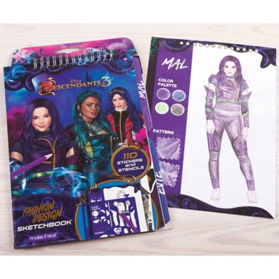 Image showing  Descendants 3 Fashion Design Sketchbook - Make It Real, Includes 110 Stickers & Stencils, 4208
