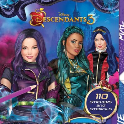 Image showing 6 th Disney Descendants 3 Fashion Design Sketchbook - Make It Real, Includes 110 Stickers & Stencils, 4208