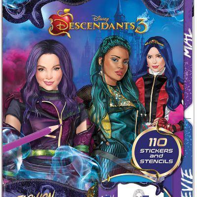 Image showing 7 th Disney Descendants 3 Fashion Design Sketchbook - Make It Real, Includes 110 Stickers & Stencils, 4208