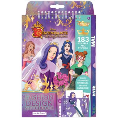 Disney Descendants Royal Wedding: Fashion Design Sketchbook - Make It Real, Includes 183 Stickers & Stencils, 4209