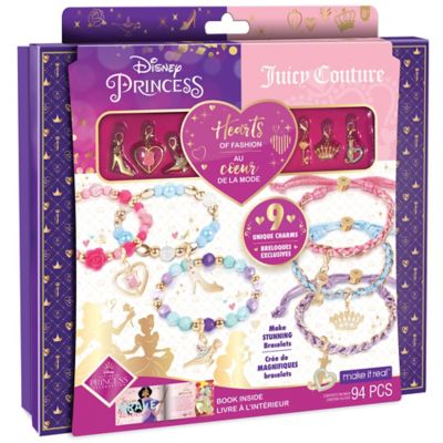 disney princess x juicy couture: hearts of fashion - create 6 bracelets, 9 unique charms make it real, 4442