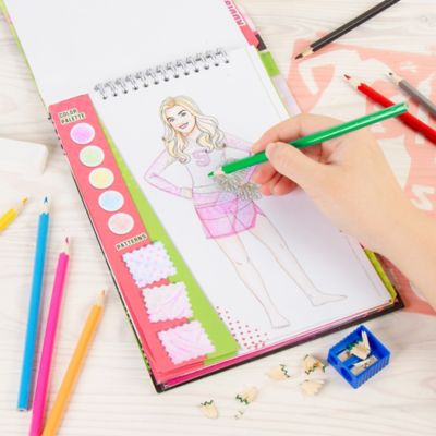 Image showing  Fashion Design Sketchbook - Make It Real, Includes 90 Stickers & Stencils, 4206