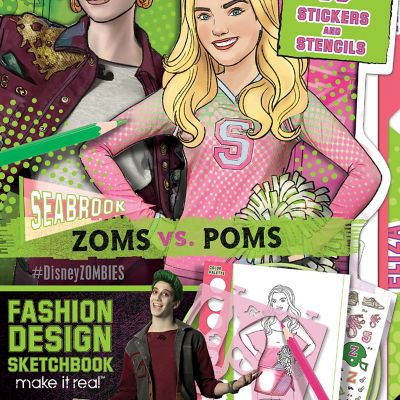 Image showing 7 th Disney Fashion Design Sketchbook - Make It Real, Includes 90 Stickers & Stencils, 4206