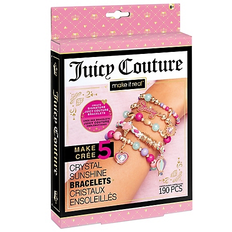 Juicy Couture Mini Crystal Sunshine Bracelets Kit - Create 5 Unique Charm Bracelets, Make It Real, 190 pc., 4433