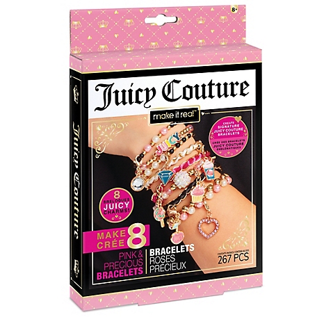Juicy Couture Mini Pink & Precious Bracelets Kit - Create 8 Unique Charm Bracelets, Make It Real, 267 pc., 4432