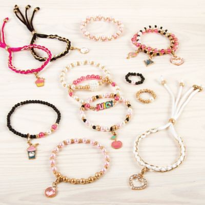 Image showing  Pink and Precious Bracelets Kit, Create 10 Unique Charm Bracelets, Make It Real, 464 pc.
