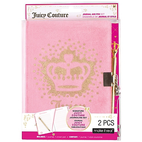 Juicy Couture Velvet Locking Journal & Pen Set - Pink & Gold, Make It Real, Teens Tweens & Girls, 4428
