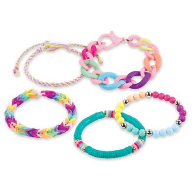 Image showing  5-in-1 Friendship Bracelet Activity Tower, 1,600 Pieces Spinning Vertical Platform, 5 Removable Storage Trays