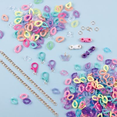 Image showing  All Linked Up Bracelet Making Kit, Pastel, Create Link Bracelets Necklaces and More, 317 pc.