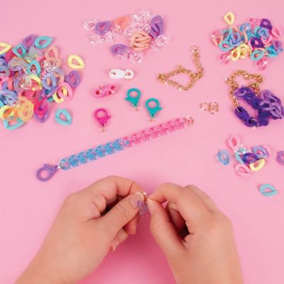 Image showing  All Linked Up Bracelet Making Kit, Pastel, Create Link Bracelets Necklaces and More, 317 pc.