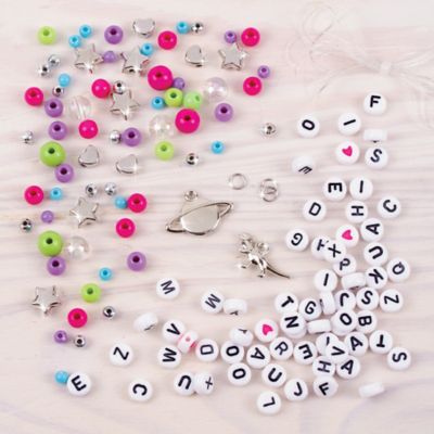 Image showing  Block 'N Rock Bracelets Kit, Create 4 Unique Letter Charm Bracelets, 147 pc.