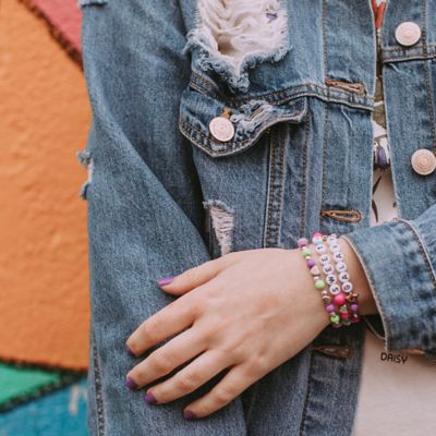 Image showing 6 th Make It Real Block 'N Rock Bracelets Kit, Create 4 Unique Letter Charm Bracelets, 147 pc.