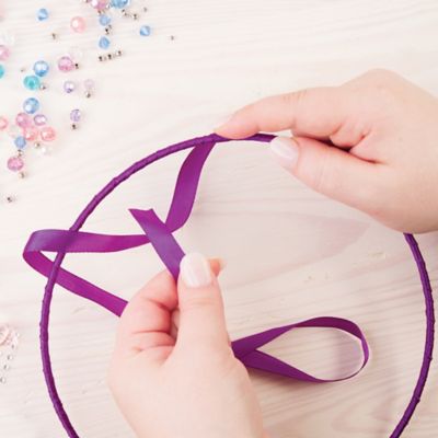 Image showing 5 th Make It Real DIY Dreamcatcher Kit, Purple Pink Blue Butterfly, All-in-One DIY Kit, 175 pc.