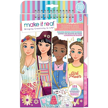 Make It Real Fashion Design Sketchbook: Blooming Vibes - Includes 121  Stickers & Stencils, 3209 at Tractor Supply Co.