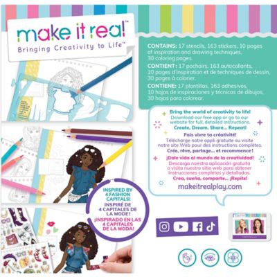 Image showing 5 th Make It Real Fashion Design Sketchbook: City Style - Includes 180 Stickers & Stencils, 3207