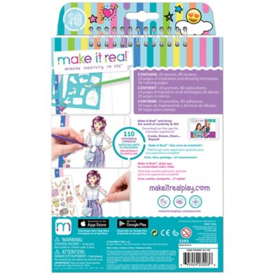 Image showing  Fashion Design Sketchbook: Digital Dream, Includes 110 Stickers and Stencils