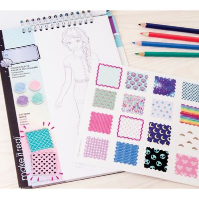 Image showing  Fashion Design Sketchbook Pastel Pop! - Includes 105 Stickers & Stencils, 3205