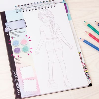 Image showing  Fashion Design Sketchbook Pastel Pop! - Includes 105 Stickers & Stencils, 3205
