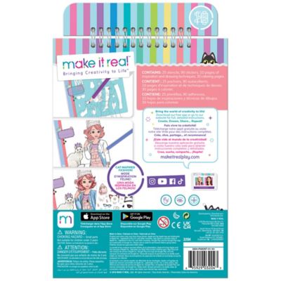 Image showing  Fashion Design Sketchbook Pretty Kitty, Includes 115 Stickers and Stencils