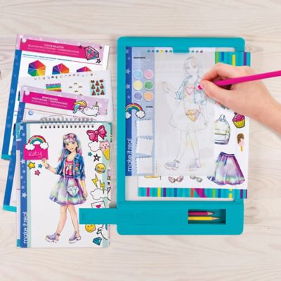Image showing  Fashion Design Tracing Light Table - 8 pc. Kit, Create & Color Stunning Outfits, 3502