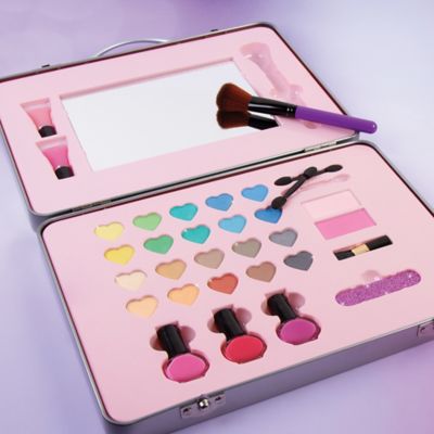 Image showing 5 th Make It Real Glam Makeup Set, Travel Hard Case, Tweens & Girls', All-in-One Cosmetic & Beauty Kit, 10 pc.