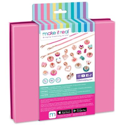 Image showing  Halo Charms Bracelet Kit, Think Pink, Create 3 Metallic Bracelets, All-in-One, 28 pc.