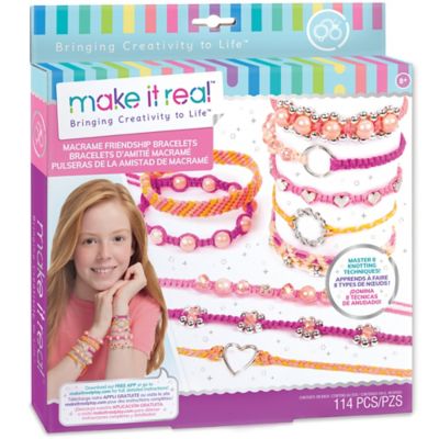 Make It Real Macrame Friendship Bracelets - Create Unique Cord Charm Bracelets, 114 Pieces, 1318