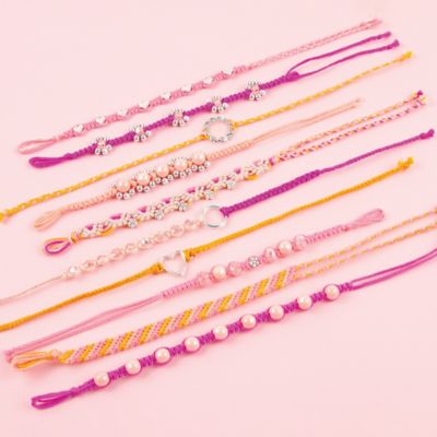 Image showing  Macrame Friendship Bracelets Kit, Create Unique Cord Charm Bracelets, 114 pc.