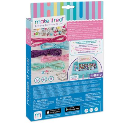 Image showing  Rainbow Bling Bracelets Kit - Create 5 Unique Cord Charm Bracelets, 82 Pieces, 1206