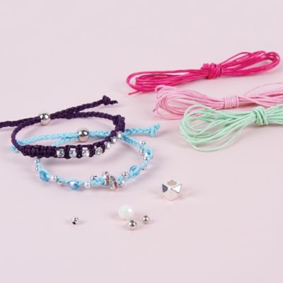 Image showing 7 th Make It Real Rainbow Bling Bracelets Kit - Create 5 Unique Cord Charm Bracelets, 82 Pieces, 1206