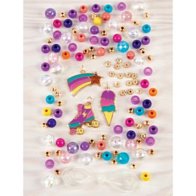 Image showing  Rainbow Dream Jewelry Kit - Create 3 Unique Charm Bracelets & a Ring, 123 Pieces, 1204