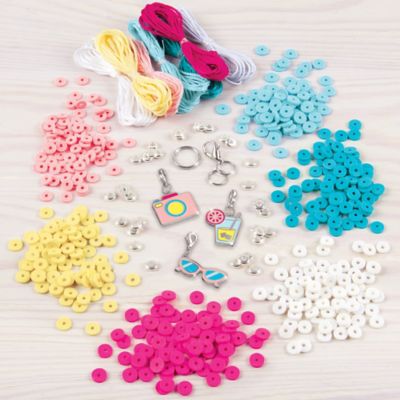Image showing  Make It Real Summer Vibes Heishi Bead Set - Create 5 Unique Cord Charm Bracelets, 531 Pieces, 1317