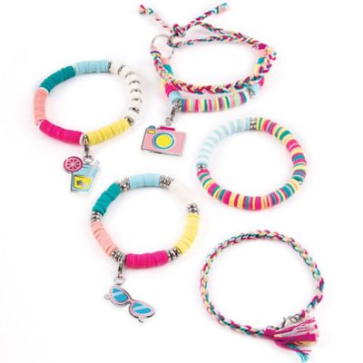 Image showing  Make It Real Summer Vibes Heishi Bead Set - Create 5 Unique Cord Charm Bracelets, 531 Pieces, 1317