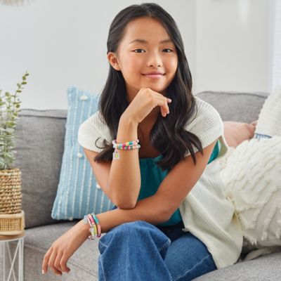 Image showing 6 th TARVOS Make It Real Summer Vibes Heishi Bead Set - Create 5 Unique Cord Charm Bracelets, 531 Pieces, 1317