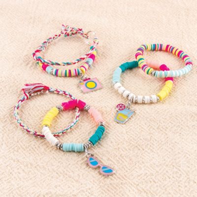 Image showing 7 th TARVOS Make It Real Summer Vibes Heishi Bead Set - Create 5 Unique Cord Charm Bracelets, 531 Pieces, 1317