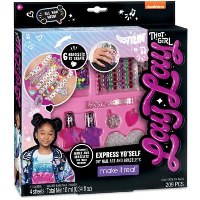 Make It Real That Girl Lay Lay: Express Yo 'self - DIY Nail Art & Bracelets Kit - Create 6 Bracelets, Make It Real, 4514