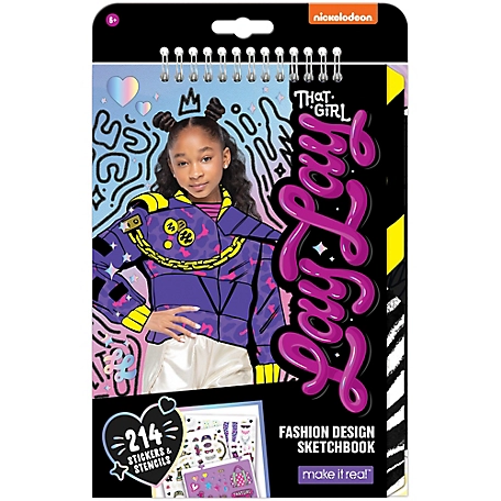Make It Real That Girl Lay Lay: Fashion Design Sketchbook - Make It Real, Nickelodeon, Includes 214 Stickers & Stencils, 4516