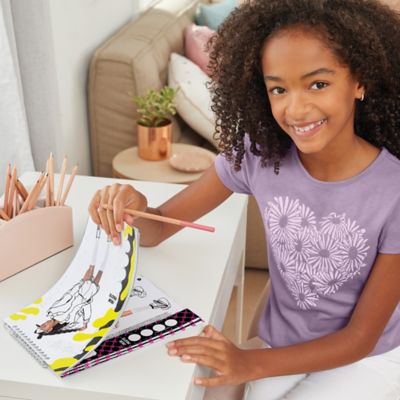 Image showing 5 th Make It Real That Girl Lay Lay Fashion Design Sketchbook - Make It Real, Nickelodeon, Includes 214 Stickers & Stencils, 4516