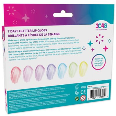 Image showing  7 Days Glitter Lip Gloss - 7 pc. Wand Fruit Flavored Set, Make It Real