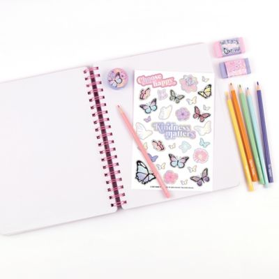 Image showing  Butterfly All-in-1 Sketching Set - Make It Real, Tweens & Girls, Journal & Art 200 Page Book