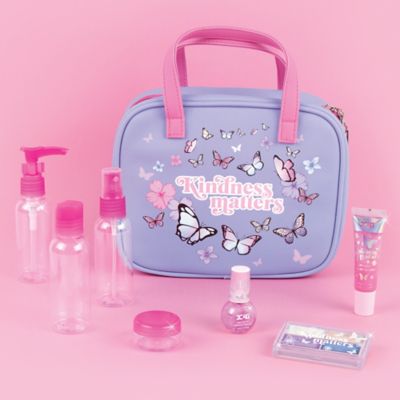 Image showing  Butterfly Away Travel & Cosmetic Set - All-in-One, Make It Real, Tweens & Girls, 10044