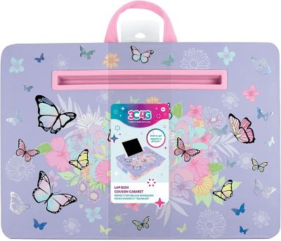 3C4G Three Cheers For Girls Butterfly Lap Desk - Purple Pastels & Butterflies, Make It Real, Tweens & Girls, 18023