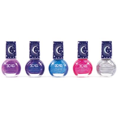 3C4G Three Cheers For Girls Celestial Nail Polish Hexagon - 5 Bottles of Glittering Polish, Make It Real, Teens Tweens & Girls