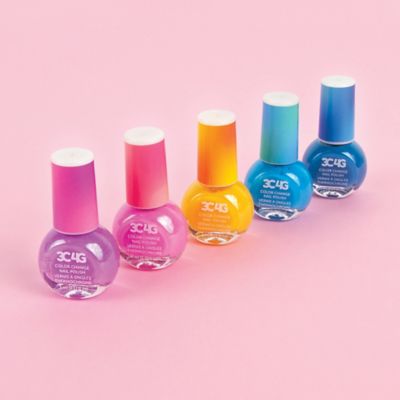 Image showing 6 th 3C4G Three Cheers For Girls Color Changing Nail Polish Set, Temperature Changing Shades, Make It Real, 5 Bottles