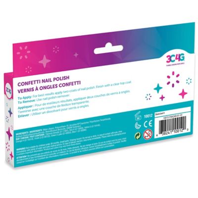 Image showing  Confetti Nail Polish Set, 5 Bottles, Tweens and Girls, Non-Toxic and Long-Lasting Polish
