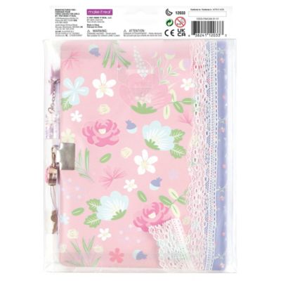 Image showing  Cottagecore Floral Locking Journal and Pen Set, With Butterfly Charm Pen